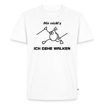Mir reicht's - Ich gehe walken - Männer Premium Bio T-Shirt - Weiß - Vorne - Nico (187cm)