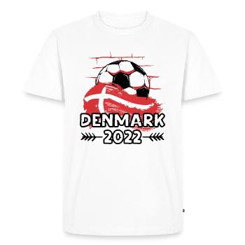 Denmark Denmark soccer Soccer 2022 - Men's Premium Organic T-Shirt - white - Front - Nico (187cm)