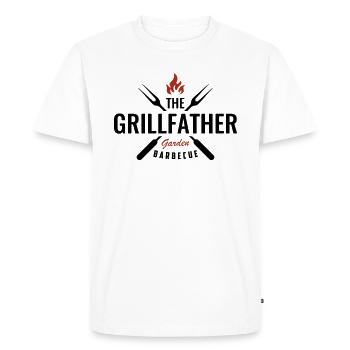 Grillfather Grill Master Grill Grill BBQ Fun - Men's Premium Organic T-Shirt - white - Front - Nico (187cm)
