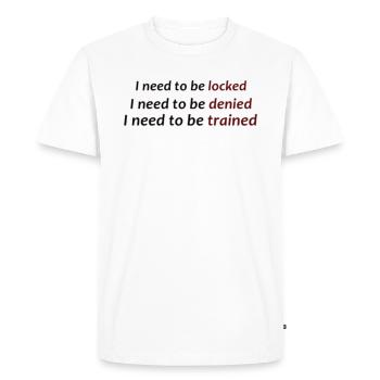 domsub-clothing.com - T-shirt Premium bio Homme - blanc - Devant - Nico (187cm)