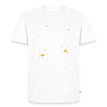 Ne t’inquiète pas, sois joyeux - T-shirt Premium bio Homme - blanc - Devant - Nico (187cm)