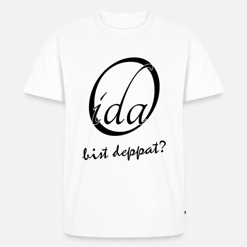 Oida bist deppat? - Männer Premium Bio T-Shirt - Weiß