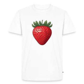 Fraise - T-shirt Premium bio Homme - blanc - Devant - Nico (187cm)