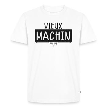 Pour Mon Vieux Machin Préféré Humour Homme - T-shirt Premium bio Homme - blanc - Devant - Nico (187cm)