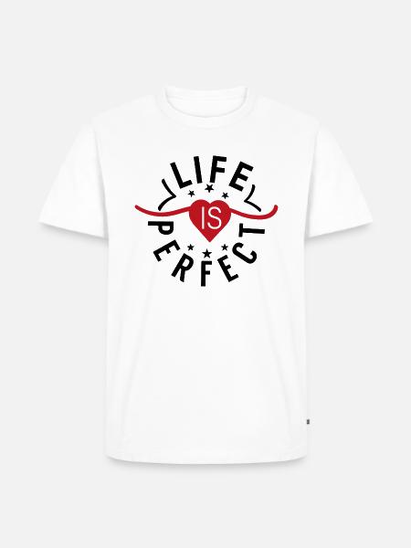life is perfect - Men's Premium Organic T-Shirt - white