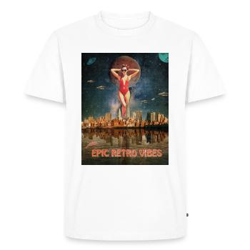 Affiche Epic Retro Vibes - T-shirt Premium bio Homme - blanc - Devant - Nico (187cm)