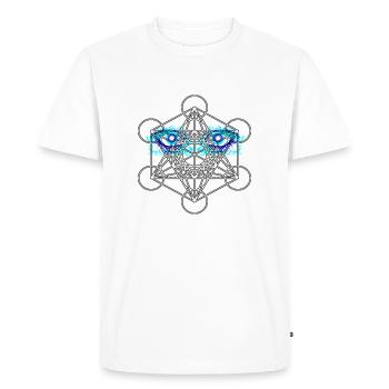 Metatron Eyes - T-shirt Premium bio Homme - blanc - Devant - Nico (187cm)