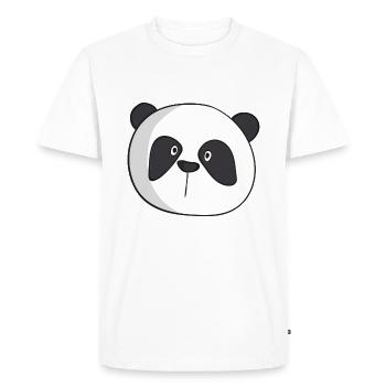 Visage de Panda - T-shirt Premium bio Homme - blanc - Devant - Nico (187cm)