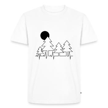 Arbres - T-shirt Premium bio Homme - blanc - Devant - Nico (187cm)