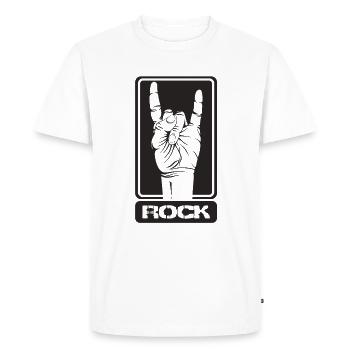 Music Rock - Men's Premium Organic T-Shirt - white - Front - Nico (187cm)