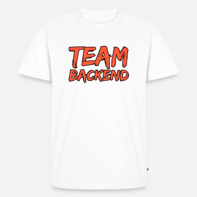 Team Backend Programmierer - Männer Premium Bio T-Shirt - Weiß