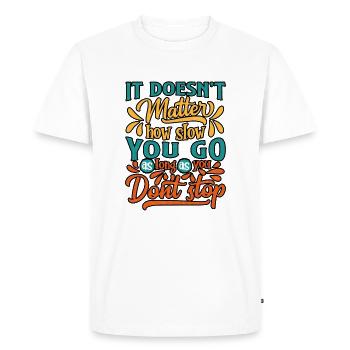 C’est cool la sagesse de la vie - T-shirt Premium bio Homme - blanc - Devant - Nico (187cm)