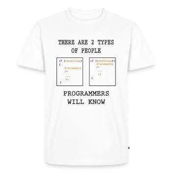 Programming Funny - Men's Premium Organic T-Shirt - white - Front - Nico (187cm)