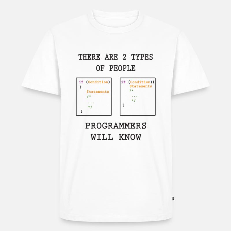 Programmierung Witzig - Männer Premium Bio T-Shirt - Weiß