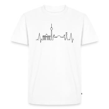 Berlin Herzschlag - T-shirt Premium bio Homme - blanc - Devant - Nico (187cm)