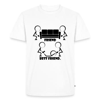 Best friends - Men's Premium Organic T-Shirt - white - Front - Nico (187cm)