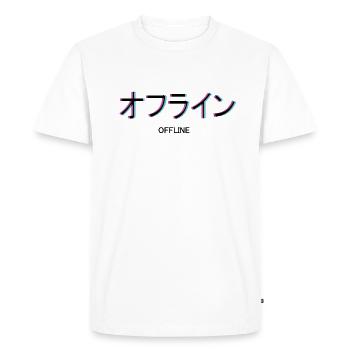 Offline Vaporwave - Men's Premium Organic T-Shirt - white - Front - Nico (187cm)