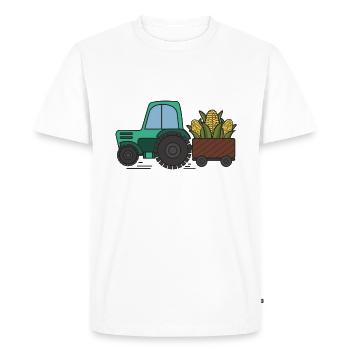 Corn transport - Men's Premium Organic T-Shirt - white - Front - Nico (187cm)