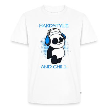 Hardstyle Panda Headset Music - Men's Premium Organic T-Shirt - white - Front - Nico (187cm)