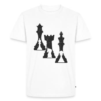 échecs - T-shirt Premium bio Homme - blanc - Devant - Nico (187cm)