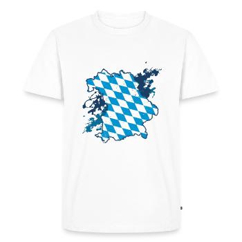 Bavière - T-shirt Premium bio Homme - blanc - Devant - Nico (187cm)