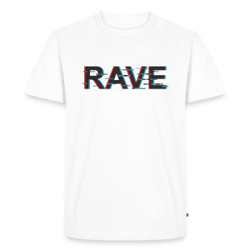 rave - T-shirt Premium bio Homme - blanc - Devant - Nico (187cm)