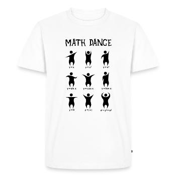 Math danse drôle - T-shirt Premium bio Homme - blanc - Devant - Nico (187cm)