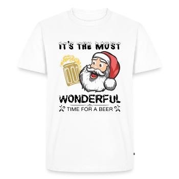 Christmas beer - Men's Premium Organic T-Shirt - white - Front - Nico (187cm)