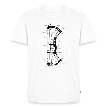 Arc et flèche - T-shirt Premium bio Homme - blanc - Devant - Nico (187cm)
