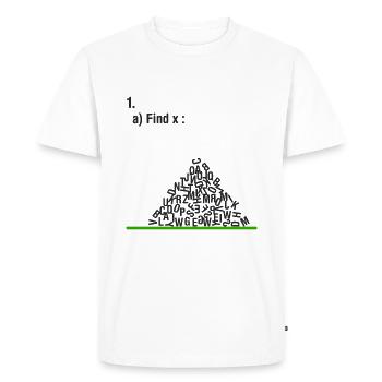 Find X Math Funny - T-shirt Premium bio Homme - blanc - Devant - Nico (187cm)