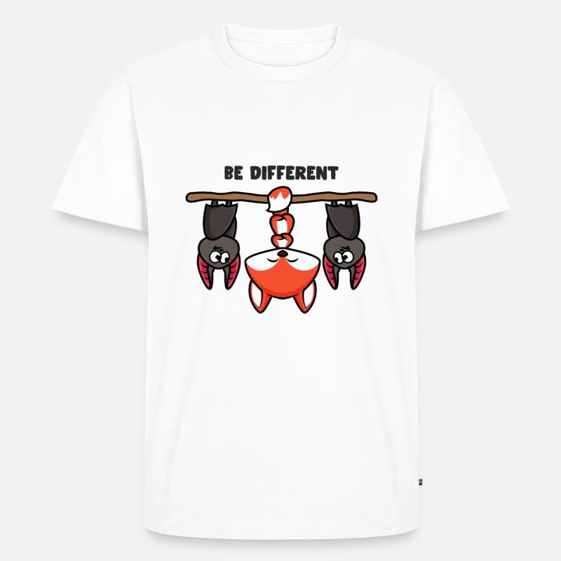 Sei Anders Fuchs - Männer Premium Bio T-Shirt - Weiß