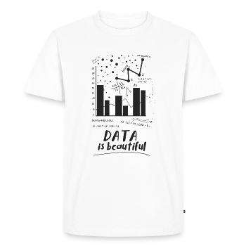Statistician analyst - Men's Premium Organic T-Shirt - white - Front - Nico (187cm)