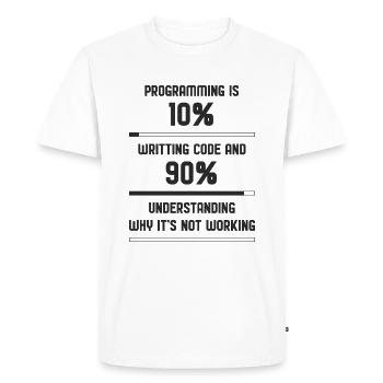 Programming code Funny - Men's Premium Organic T-Shirt - white - Front - Nico (187cm)