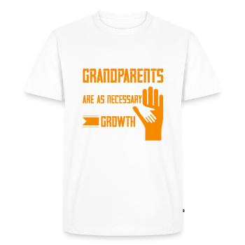 Grandparents like heroes are as necessary to a .... - Men's Premium Organic T-Shirt - white - Front - Nico (187cm)