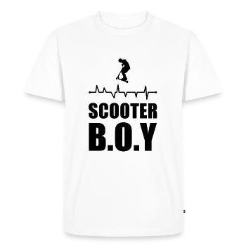 Stunt Scooter - T-shirt Premium bio Homme - blanc - Devant - Nico (187cm)