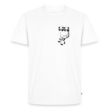 Kawaii Cute Bear Funny Panda Animal In Pocket - Men's Premium Organic T-Shirt - white - Front - Nico (187cm)