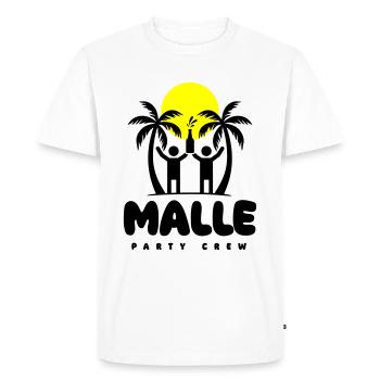 Malle Party Crew Mallorca Saying - Men's Premium Organic T-Shirt - white - Front - Nico (187cm)