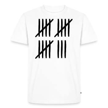 Tally 18 years old 18th birthday black - Men's Premium Organic T-Shirt - white - Front - Nico (187cm)