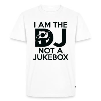 Je suis le DJ pas un juke-box - T-shirt Premium bio Homme - blanc - Devant - Nico (187cm)