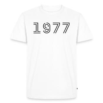 1977 Retro 1977 Gift 1977 Vintage 1977 - Men's Premium Organic T-Shirt - white - Front - Nico (187cm)