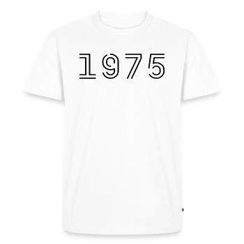 1975 Retro 1975 Cadeau 1975 Vintage 1975 - T-shirt Premium bio Homme - blanc - Devant - Nico (187cm)