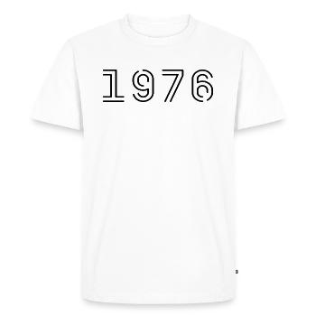 1976 Retro 1976 Gift 1976 Vintage 1976 - Men's Premium Organic T-Shirt - white - Front - Nico (187cm)