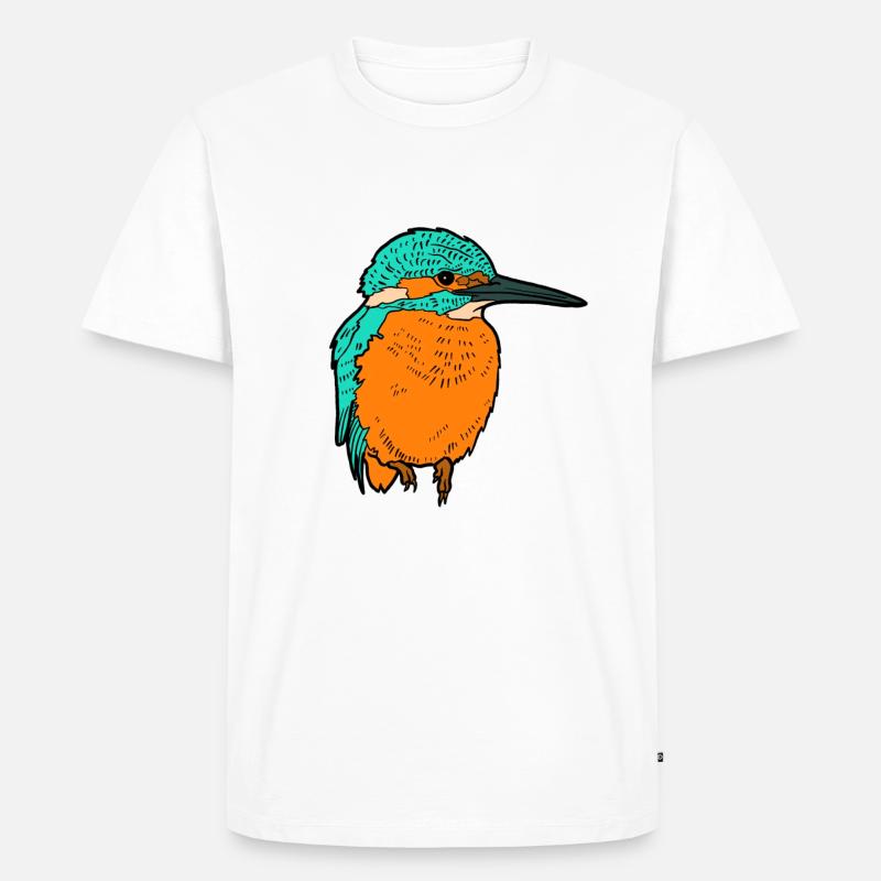 Eisvogel - Männer Premium Bio T-Shirt - Weiß