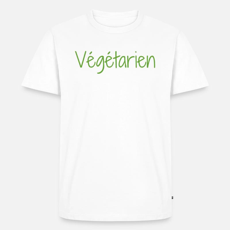 Vegetarier - Männer Premium Bio T-Shirt - Weiß