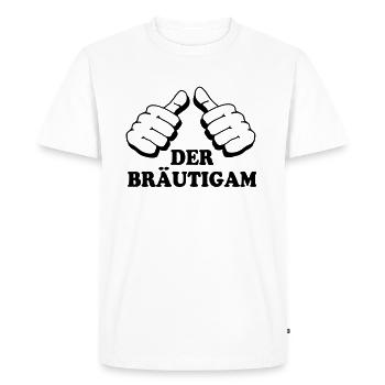 der Bräutigam - Männer Premium Bio T-Shirt - Weiß - Vorne - Nico (187cm)