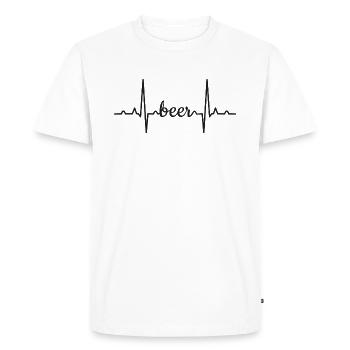 BEER beer - Men's Premium Organic T-Shirt - white - Front - Nico (187cm)