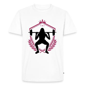 fitness girl silhouette - Men's Premium Organic T-Shirt - white - Front - Nico (187cm)