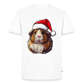 Noël cochon d'Inde - T-shirt Premium bio Homme - blanc - Devant - Nico (187cm)