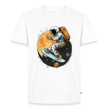 Cosmic Skateboarding - Men's Premium Organic T-Shirt - white - Front - Nico (187cm)