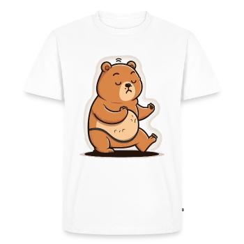 Yogi ours - T-shirt Premium bio Homme - blanc - Devant - Nico (187cm)